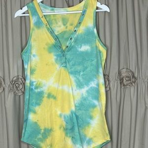 Tie Dye Ribbed Tank Top NWOT